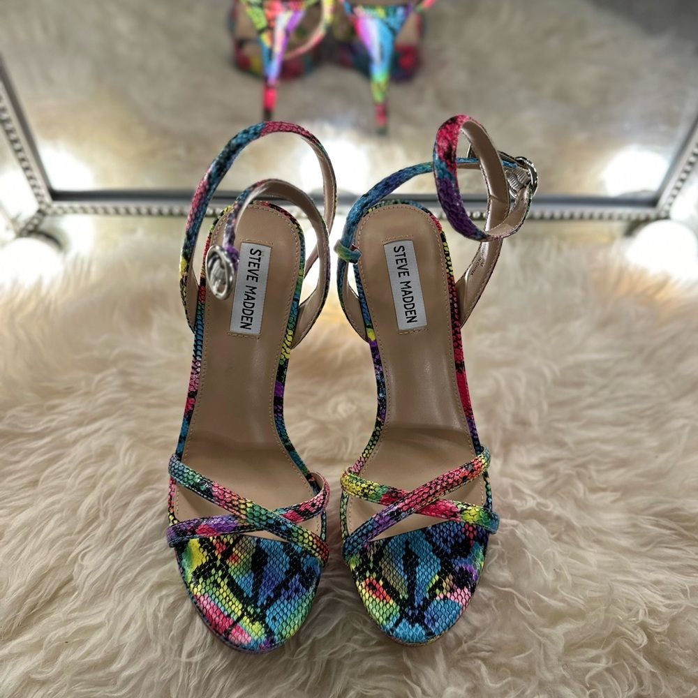 Rainbow Snakeskin Steve Madden Heels